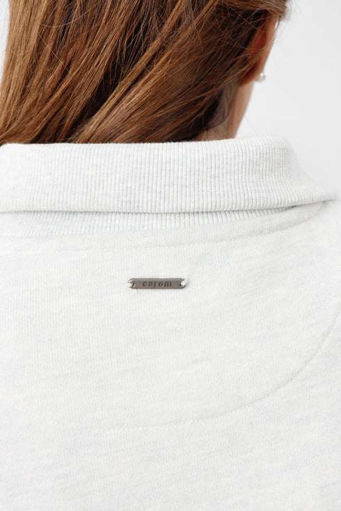 The Heather Grey Extreme Oversized Mock Neck